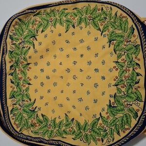 4 Williams Sonoma Yellow, Blue,and Green Floral Chair Cushion Covers. 16x16 Inch